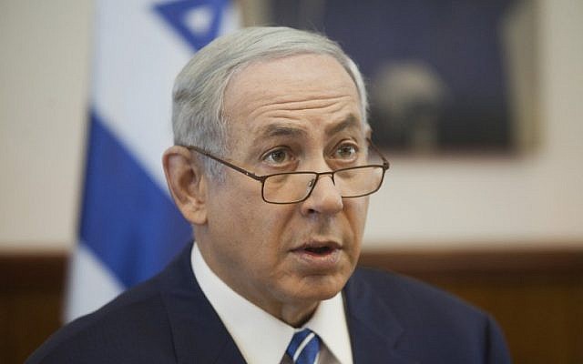 Prime Minister Benjamin Netanyahu attends a weekly cabinet meeting in Jerusalem on Sunday, September 18, 2016 (AFP PHOTO / POOL) Prime Minister Benjamin Netanyahu attends a weekly cabinet meeting in Jerusalem on Sunday, September 18, 2016 (AFP PHOTO / POOL)