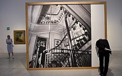 People attend the inauguration of '21 Rue de la Boetie,' an exhibition on legendary French art dealer Paul Rosenberg (1881-1959), at the Musee de la Boverie in Liege, Belgium on September 21, 2016. (AFP PHOTO/JOHN THYS)