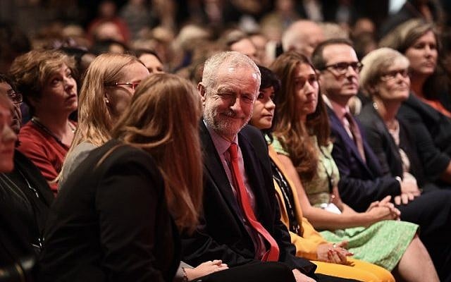 British Labour leader Jeremy Corbyn, center, sits in the audience ahead of the opposition party's leadership announcement, at the Labour Party Leadership Conference in Liverpool on September 24, 2016. (AFP Photo/Oli Scarff) British Labour leader Jeremy Corbyn, center, sits in the audience ahead of the opposition party's leadership announcement, at the Labour Party Leadership Conference in Liverpool on September 24, 2016. (AFP Photo/Oli Scarff)