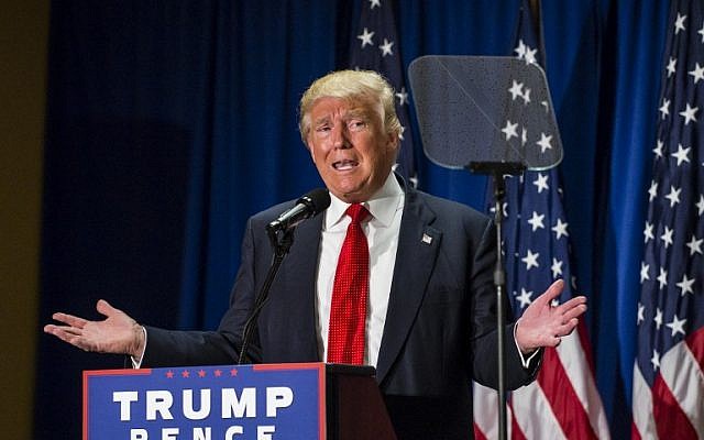 Republican presidential nominee Donald Trump addresses supporters at Cleveland Arts and Sciences Academy on September 8, 2016 in Cleveland, Ohio. (Angelo Merendino/Getty Images/AFP) Republican presidential nominee Donald Trump addresses supporters at Cleveland Arts and Sciences Academy on September 8, 2016 in Cleveland, Ohio. (Angelo Merendino/Getty Images/AFP)