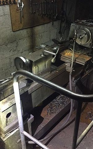 A piece of machinery allegedly used in the manufacturing of illegal guns that was seized by IDF troops in the southern West Bank village of Dahariya on September 26, 2016. (IDF Spokesperson's Unit)