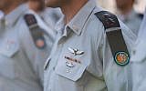 IDF officers wearing the tag of the new Ground Forces after its merger with the Technological and Logistics Directorate in September 2016. (Ground Forces/Facebook)
