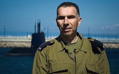 Then-Brig. Gen. Eli Sharvit in an undated photograph at the Haifa Naval Base. (Gadi Yampel/IDF Spokesperson's Unit)