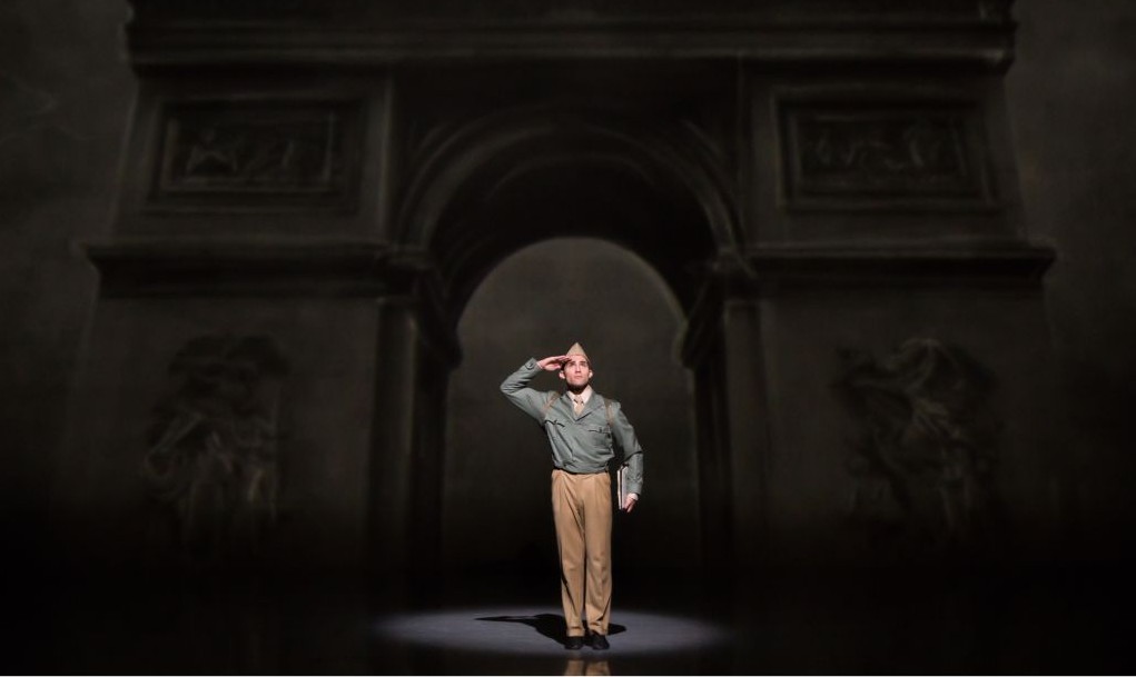Dimitri Kleioris in 'An American in Paris,' directed and choreographed by Christopher Wheeldon, music and lyrics by George and Ira Gershwin, performed at the Palace Theatre. (Matthew Murphy) Dimitri Kleioris in 'An American in Paris,' directed and choreographed by Christopher Wheeldon, music and lyrics by George and Ira Gershwin, performed at the Palace Theatre. (Matthew Murphy)
