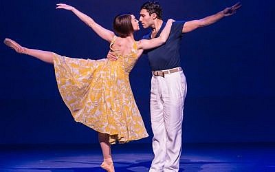 Leanne Cope and Dimitri Kleioris in  'An American in Paris,' directed and choreographed by Christopher Wheeldon, music and lyrics by George and Ira Gershwin, performed at the Palace Theatre. (Matthew Murphy)