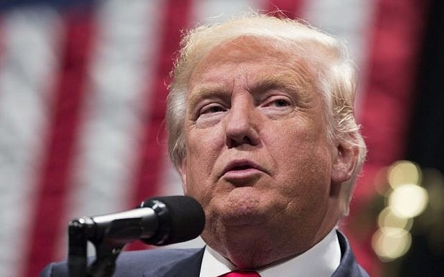 In this Sept. 21, 2016 file photo, Republican presidential candidate Donald Trump speaks during a campaign rally in Toledo, Ohio. (AP/ Evan Vucci)