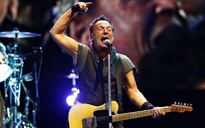 Bruce Springsteen and the E Street Band perform with the concert 'The River Tour' at the Camp Nou stadium in Barcelona, Spain, Saturday, May 14, 2016. (Manu Fernandez/AP)