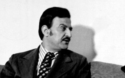 Mahmoud Abbas in Nicosia, Cyprus, March 31, 1975, during a meeting to discuss the opening of a Palestine Liberation Organization office on the island. (AP)