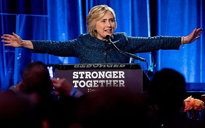Democratic presidential candidate Hillary Clinton speaks at an LBGT For Hillary Gala at the Cipriani Club, in New York, Friday, Sept. 9, 2016 (AP Photo/Andrew Harnik)