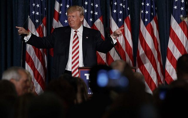 Republican presidential candidate Donald Trump speaks about national security, Wednesday, Sept. 7, 2016, at the Union League in Philadelphia. (AP/Evan Vucci)