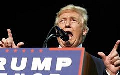 Republican presidential candidate Donald Trump speaks during a rally, Friday, Sept. 9, 2016, in Pensacola, Florida (AP Photo/Evan Vucci)