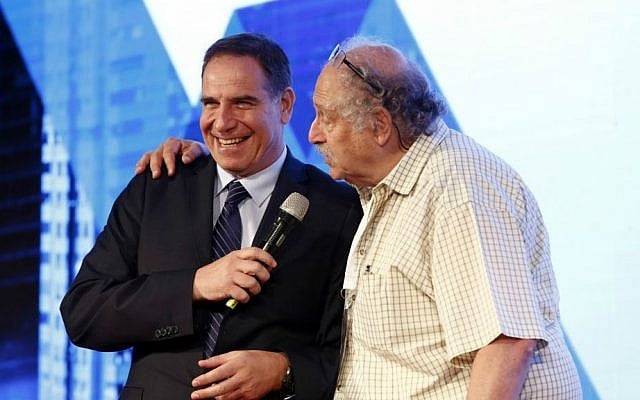 Infinity Group's Amir Gal Or, left, with Yossi Vardi at the bi-national Israel-China Summit (Courtesy Koby Cantor) Infinity Group's Amir Gal Or, left, with Yossi Vardi at the bi-national Israel-China Summit (Courtesy Koby Cantor)
