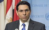 Israel’s UN Ambassador Danny Danon in April 2016 (Albin Lohr-Jones/Pacific Press/LightRocket via Getty Images/JTA)