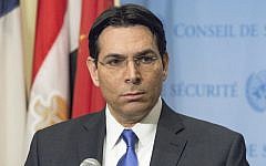 Israel’s UN Ambassador Danny Danon in April 2016 (Albin Lohr-Jones/Pacific Press/LightRocket via Getty Images/JTA)