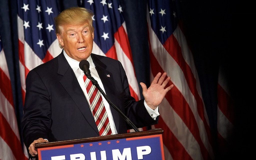 Donald Trump delivering a speech in Philadelphia, Pennsylvania, Sept. 7, 2016. (Mark Makela/Getty Images)