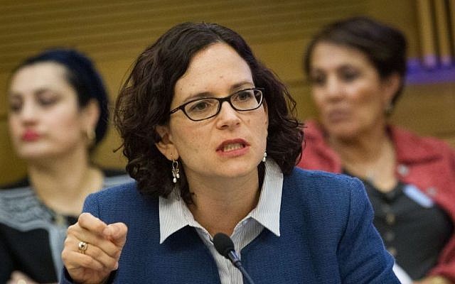 Kulanu parliament member Rachel Azaria seen at a committee meeting in the Knesset, March 08, 2016. (Miriam Alster/FLASH90) Kulanu parliament member Rachel Azaria seen at a committee meeting in the Knesset, March 08, 2016. (Miriam Alster/FLASH90)