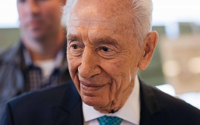 Former Israeli president Shimon Peres at an event marking 40 years since Operation Entebbe, held at Peres Center for Peace in Tel Aviv, June 27, 2016. (Kelmer/Flash90) Former Israeli president Shimon Peres at an event marking 40 years since Operation Entebbe, held at Peres Center for Peace in Tel Aviv, June 27, 2016. (Kelmer/Flash90)