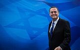 Transportation Minister Yisrael Katz arrives at the weekly cabinet meeting in Jerusalem on September 4, 2016 (Hadas Parush/Flash90)