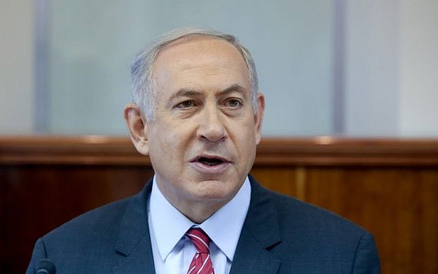 Prime Minister Benjamin Netanyahu leads the weekly cabinet meeting at the Prime Minister's Office in Jerusalem on September 11, 2016. (Marc Israel Sellem/POOL) Prime Minister Benjamin Netanyahu leads the weekly cabinet meeting at the Prime Minister's Office in Jerusalem on September 11, 2016. (Marc Israel Sellem/POOL)