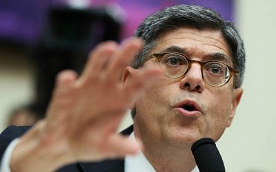 US Treasury Secretary Jack Lew testifies on Capitol Hill in Washington, Thursday, Sept. 22, 2016, before the House Financial Services Committee. (AP Photo/Manuel Balce Ceneta)