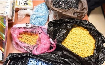 Suspected fake erection dysfunction pills seized September 7, 2016. Israel Police)