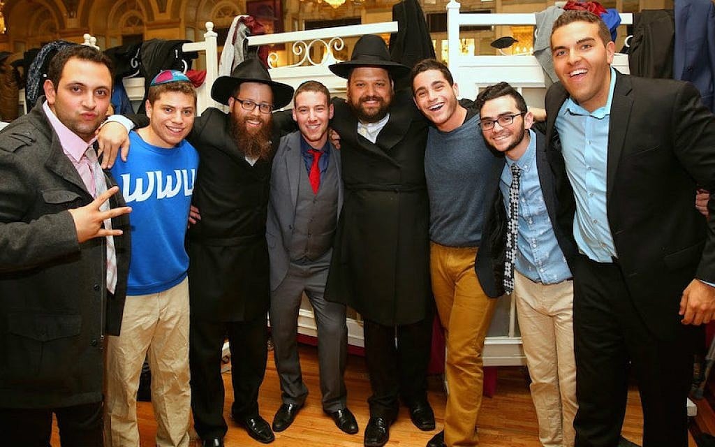 Students and their campus rabbis following a havdalah ceremony at the Chabad on Campus International Shabbaton in the Crown Heights section of Brooklyn, New York, November 8, 2014. (Chabad.edu/Bentzi Sasson via JTA) Students and their campus rabbis following a havdalah ceremony at the Chabad on Campus International Shabbaton in the Crown Heights section of Brooklyn, New York, November 8, 2014. (Chabad.edu/Bentzi Sasson via JTA)