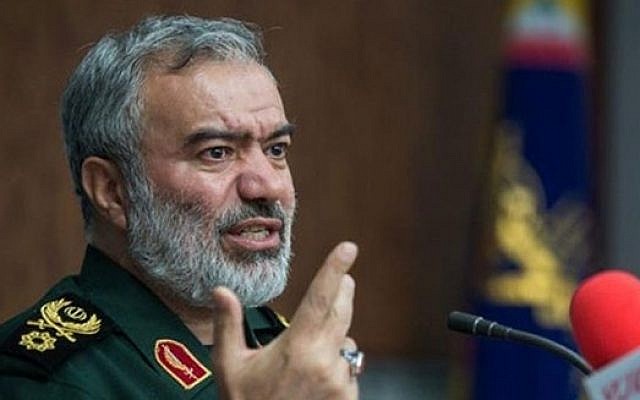 Commander of the Islamic Revolution Guards Corps (IRGC) Navy Rear Admiral Ali Fadavi. (Fars)