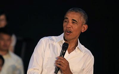 US President Barack Obama speaks to an audience during the Young Southeast Asian Leaders Initiative (YSEALI) town hall meeting at Souphanouvong University in Luang Prabang, Laos on Wednesday, September 7, 2016. (AP/Hau Dinh)