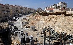 File: A general view of a construction site in the West Bank settlement of Modiin Illit, taken March 14, 2011. (AP Photo/Oded Balilty, File)