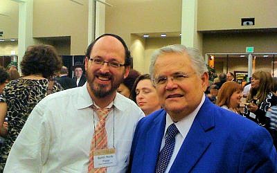 English Orthodox Rabbi Moshe Trepp, pictured here with San Antonio Pastor John Hagee in 2010, is the campus rabbi at the University of Texas. (Facebook)