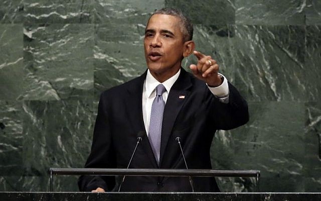 US president Barack Obama addresses the United Nations General Assembly at UN headquarters, September 20, 2016 in New York City (AP Photo/Richard Drew, File)