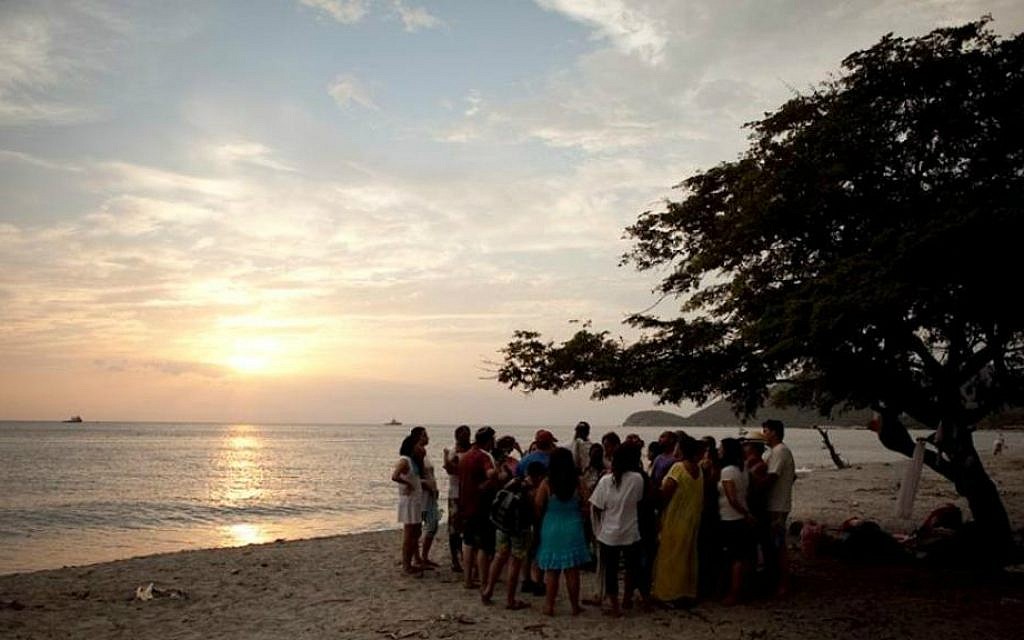 Congregation Shirat Hayam of Santa Marta by the Mikveh Beach, or, 'Playa Mikveh.' (Peter Svarzbein)