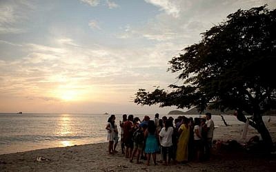 Congregation Shirat Hayam of Santa Marta by the Mikveh Beach, or, 'Playa Mikveh.' (Peter Svarzbein)