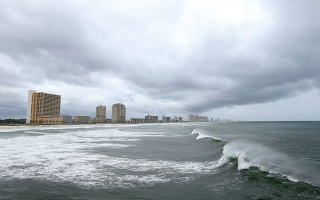 Waves break in the water as rain driven by Hurricane Hermine moves in near the County Pier, Thursday, Sept. 1, 2016, in Panama City Beach, Florida. (Patti Blake/News Herald via AP) Waves break in the water as rain driven by Hurricane Hermine moves in near the County Pier, Thursday, Sept. 1, 2016, in Panama City Beach, Florida. (Patti Blake/News Herald via AP)
