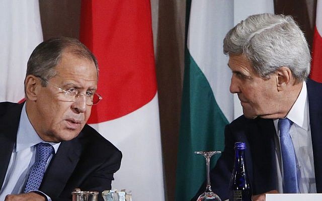 Russia's Foreign Minister Sergey Lavro (left) and US Secretary of State John Kerry talk during a meeting of the International Syria Support Group, September 22, 2016. (AP Photo/Jason DeCrow) Russia's Foreign Minister Sergey Lavro (left) and US Secretary of State John Kerry talk during a meeting of the International Syria Support Group, September 22, 2016. (AP Photo/Jason DeCrow)