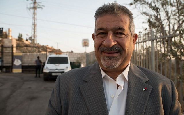 Daoud Khoury, co-founder of Taybeh Brewery. September 25, 2016. (Luke Tress/Times of Israel)