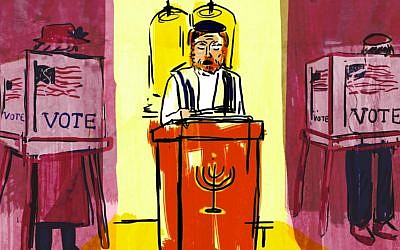 Rabbis in swing states say their High Holidays sermons won't address the election head on, but will touch on more general civic themes. (Lior Zaltzman/via JTA)