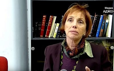 Zvia Valdan, daughter of former president Shimon Peres (YouTube/Media TV Adženda)