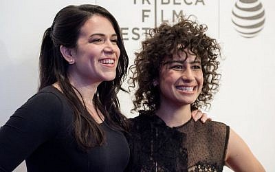 Abbi Jacobson and Ilana Glazer at a 'Broad City' screening during the Tribeca Film Festival in New York City, April 17, 2016. (Roy Rochlin/FilmMagic/via JTA) 