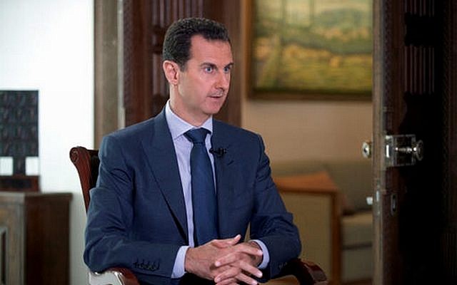 Syrian President Bashar Assad speaks to The Associated Press at the presidential palace in Damascus, Syria in a photo released by the Syrian presidency on Wednesday, Sept. 21, 2016. (Syrian Presidency via AP) Syrian President Bashar Assad speaks to The Associated Press at the presidential palace in Damascus, Syria in a photo released by the Syrian presidency on Wednesday, Sept. 21, 2016. (Syrian Presidency via AP)