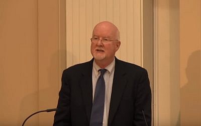 Shaun Casey, the State Department special representative for religion and global affairs, speaks at Yale University in October 2015 (screen capture: YouTube)
