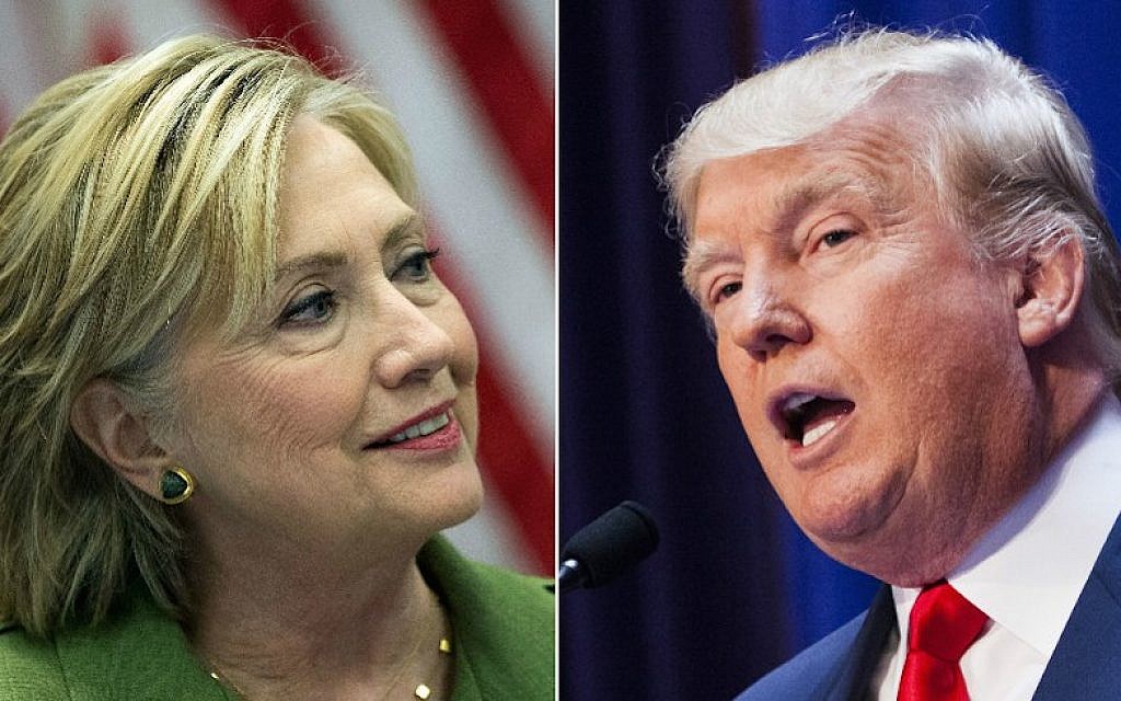 Democratic nominee Hillary Clinton (JTA/Drew Angerer/Getty Images) and Republican rival Donald Trump (JTA/Christopher Gregory/Getty Images) Democratic nominee Hillary Clinton (JTA/Drew Angerer/Getty Images) and Republican rival Donald Trump (JTA/Christopher Gregory/Getty Images)