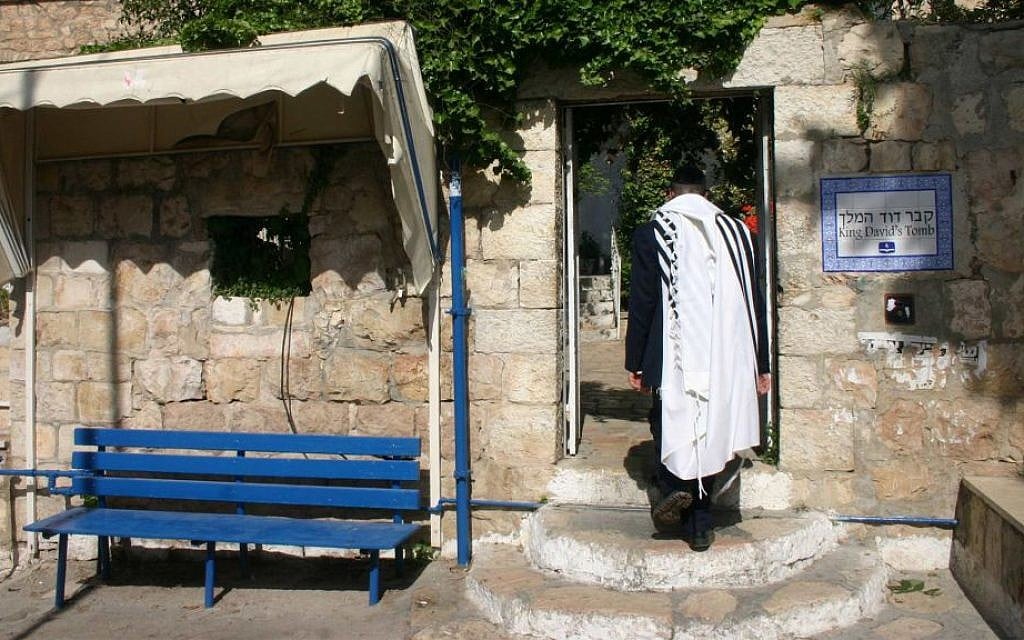 Kind David's Tomb and the cenacle, believed to be the site of the Last Supper, are housed in the same building on Mount Zion. (Shmuel Bar-Am)
