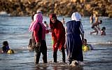 Muslims enjoy Jaffa beach on the second day of the Eid al-Fitr holiday in Tel Aviv-Jaffa on July 7, 2016. Photo by Miriam Alster/Flash90