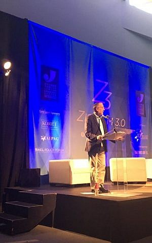 Yossi Klein Halevy at the Zionism 3.0 conference in Palo Alto on September 18, 2016. (Sarah Tuttle-Singer/Times of Israel)