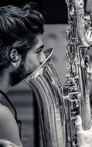 Jazz artist Dolev Nahoom at Rimon School, Ramat Hasharon in 2016 Courtesy Ido Halevy) 