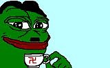 Pepe the Frog, an internet meme, has become a symbol of the alt-right. (Twitter via JTA)