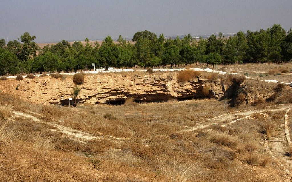 The rim of the abandoned quarry in Kommemiyut Forest. (Shmuel Bar-Am)