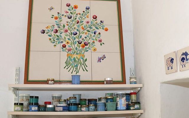 Ruth Havilio sells her tiles in Ein Kerem and has studied painting and working with porcelain in Israel and abroad. (Shmuel Bar-Am) Ruth Havilio sells her tiles in Ein Kerem and has studied painting and working with porcelain in Israel and abroad. (Shmuel Bar-Am)