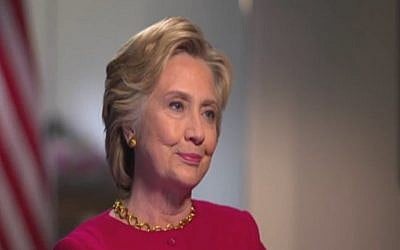 Democratic presidential nominee Hillary Clinton speaks to Channel 2 News in an interview broadcast on September 8, 2016 (Channel 2 screenshot) Democratic presidential nominee Hillary Clinton speaks to Channel 2 News in an interview broadcast on September 8, 2016 (Channel 2 screenshot)
